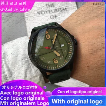 XPOUHC Мъжки часовник 904l кварцов часовник от неръждаема стомана 43 мм-IC Изображение