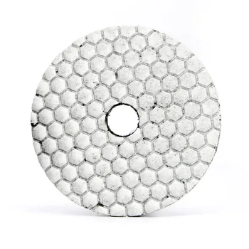 4-Инчов суха diamond Полировальный диск 100 мм, с бяла полимерна връзка, гъвкав За шлайфане диск от Гранит, Мрамор, Керамика, бетон Изображение