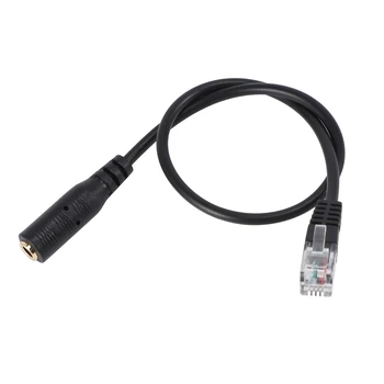 3,5-мм жак за свързване на RJ9 за слушалки на iPhone към кабел-адаптер за офис телефон Cisco Изображение