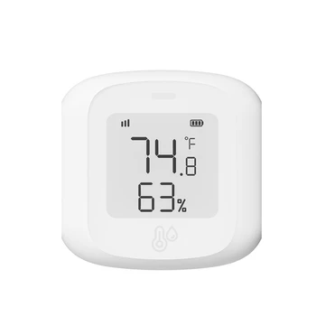 Sasha умен WiFi сензор за температура и влажност на въздуха, влагомер за стая, термометър с LCD дисплей Алекса Google Home Изображение