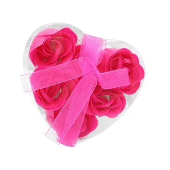 Практични и малки подаръци, подарък кутия с цветен сапун във формата на сърце, креативен подарък, красива реалистична сватбена украса Flores Artificiales Изображение