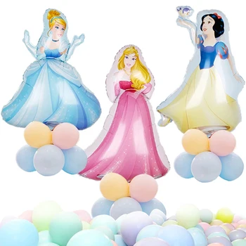 Голяма Пепеляшка, Снежанка, русалка принцеса, балони от фолио, 18 инча, украса за рожден Ден на момиченце, детски гелиевые топки, играчки Изображение
