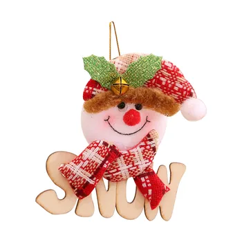 Коледна Дървена Кукла с Букви, Коледно Дърво, Подвесное Декорация, Детски подарък, Навидад, Занаяти, Подаръци, Noel Home, Раждането, Noel Deco Изображение
