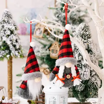 Причудливи Украшения във формата на Джудже, Уютен Коледен Декор, Плюшени Играчки във формата на Джудже с Led подсветка, Забавни Куклени Украса за Дома на Масата, Подарък за Коледа, Коледа Изображение
