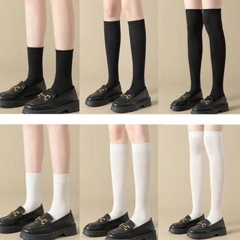 Черно-бели Памучни чорапи Училищни униформи, чорапи JK за старшеклассниц, Аксесоари за Cosplay в стил Лолита 