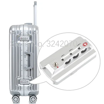 TSA007 багажното куфара с алуминиева рамка, брава, жаден, пътен куфар, висококачествен защелкивающийся заключване Изображение