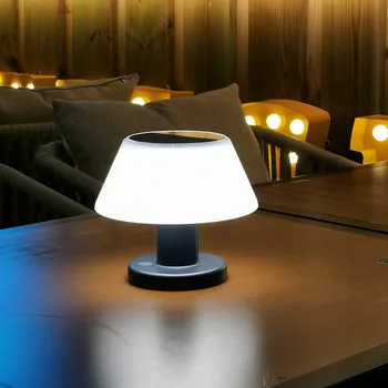Европейски и американски открит бар Настолна лампа за зареждане на слънчева Градина лека нощ Бар Ресторант Настолна атмосфера Декоративна лампа Изображение