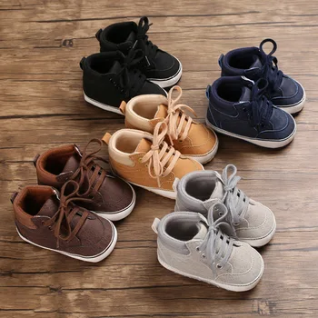 zapatillas/ есенни обувки за деца от 0 до 1 година; детски обувки за ходене; детски стоки подметка; ежедневни обувки от изкуствена кожа; детски обувки, маратонки Изображение