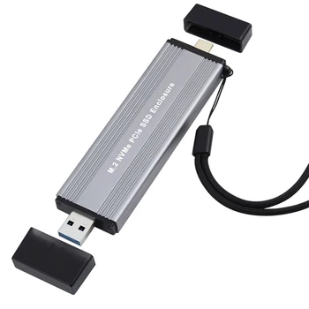 Корпус NVMe SSD устройство Адаптер NVMe към USB 10 Gbit/с USB 3.1 Gen2 на Външния корпус на Директна доставка Изображение