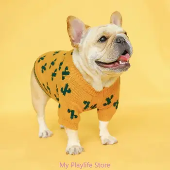 Коледен пуловер за кучета, зимно топло облекло за малки кучета, Ветрозащитная дрехи за домашни любимци, пуловер за коте и за котката, стоки за домашни любимци Изображение