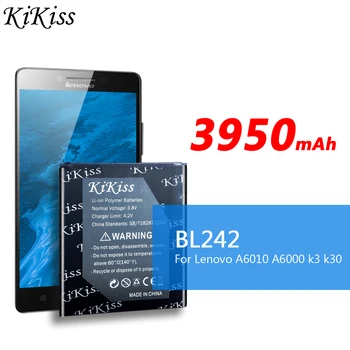 KiKiss Батерия BL242 BL 242 BL-242 За Lenovo K3 K30-W K30-T A6000 A3860 A3580 A3900 A6010 A6010 Plus Батерии за мобилни телефони Изображение