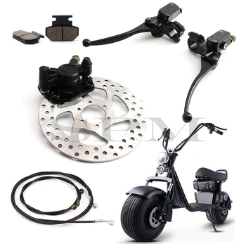 Електрически велосипед Citycoco, електрически скутери, предни и задни спирачки, спирачна дръжка, дисковата спирачка, приложим за Harley Порцелан Изображение