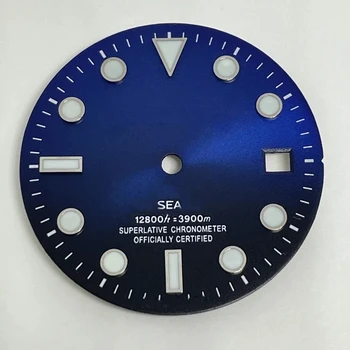 29 мм Модифицирани Аксесоари За часа Циферблат Льдисто-син Светлинен Подходящ за часовници с механизъм 2824 и Календар ПОД Повърхността на МОРЕТО Изображение