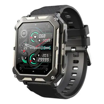 IP68 Водоустойчив военни умни часовници за мъже, отговарящи на разговори с екран 1,83 инча, фитнес-часовник с 123 спортни модули Изображение