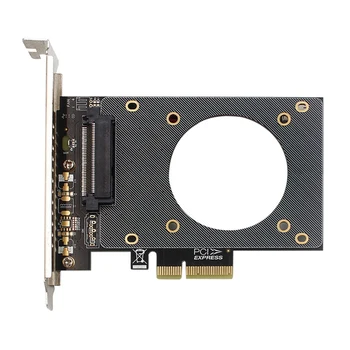 U. 2 СФФ-8639 КЪМ PCI-E X4 Карта за разширяване на 4000 Mbps Странично Card Силно разсейване на топлината Карта Адаптер за разширяване Поддръжка на SSD GEN4 Изображение
