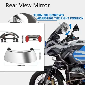 Помощно защитно огледалото за обратно виждане за мотоциклет предното стъкло, Огледало за слепи зони на 180 градуса, Широкоъгълни Огледала за обратно виждане, странично огледало Изображение