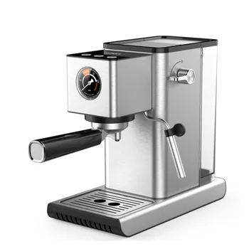 Кафемашина Espresso Cafetera от неръждаема стомана 220 До 1400 W 15 Бара, полуавтоматична машина за приготвяне на капучино обем 1,2 литра, контрол на концентрацията Изображение
