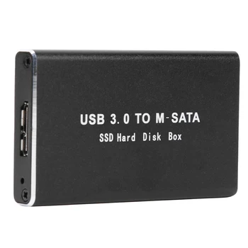 Адаптер USB 3.0 за mSATA, калъф за твърд диск, Външен SSD-диск, на корпуса на твърдия диск Изображение