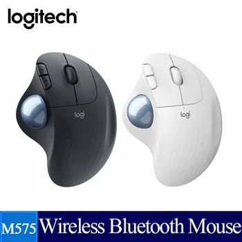 оригиналната Безжична трекбольная Ергономична мишка Logitech ERGO M575 с 5 бутона, безжична мишка 2.4ghz за офис компютър за рисуване Изображение