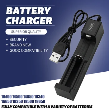 Маркова НОВОСТ 18650 Един USB Зарядно Устройство За 14650 16650 18350 3,7 На Литиева Акумулаторна Батерия Smart Charger Бързо Зареждане на LED Дисплей Изображение