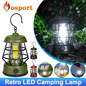 Ретро led походный лампа Type-C, Осветление за зареждане, Безжична лампа за палатка, фенер с плавно затъмняване, фенерче за аварийно осветление на открито Изображение