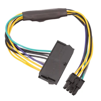 Захранване ATX от 24Pin до 8Pin, захранващ кабел с дължина 30 см, Електрически кабел 18AWG, Поддръжка на 1000 Вата за DELL Optiplex 3020 7020 9020 8- болт Изображение