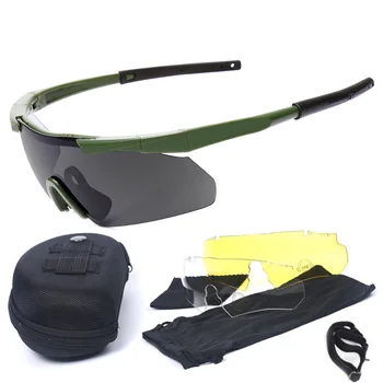 Военно-тактически очила CS Еърсофт Ветроупорен Очила за стрелба с UV400 Мотокрос Мотоциклети Катерене Безопасни Точки Изображение