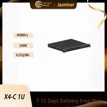 Jasminer X4C 1u 240 W Ethash ETC Asic Mute Миньор с хэшрейтом 450 mbps при минимално потребление на храна в комплект Изображение