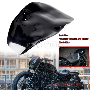 За Harley Nightster 975 RH975 Черно Фибростъкло FRP Притежателя Опорна Плоча Седалка на Мотоциклет Solo Скоба Опорна Плоча на Седалката 2022 2023 Изображение