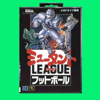 Най-популярната игра касета Mutant League за футбол, 16-битова игрална карта MD с кутия за Sega Megadrive/Genesis Изображение
