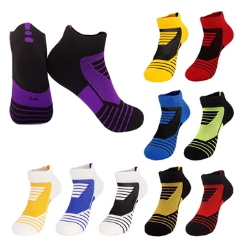 Елитни баскетболни чорапи за възрастни, за джогинг, Колоездене, Унисекс, професионални спортни чорапи с ниска шнорхел, абсорбиращи потта, удобни чорапи Изображение