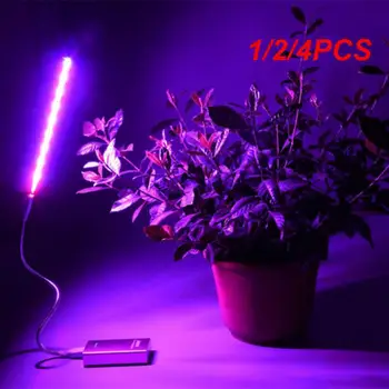 1/2/4ШТ Лампа за отглеждане на USB Червено и синьо Гидропонный Лампа за отглеждане на растения, Бар за Настолни растения, Отглеждане на цветя, DC 5V червена led лампа за отглеждане на Изображение