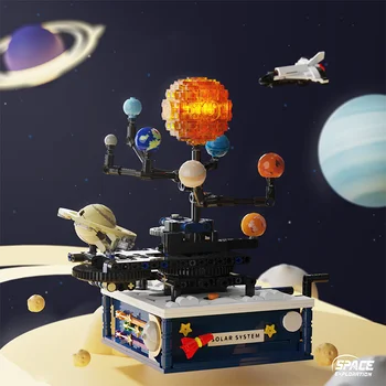Комплекти за Слънчева система, 775 бр., градивните елементи на MOC, Въртящата се Вселена, серия 