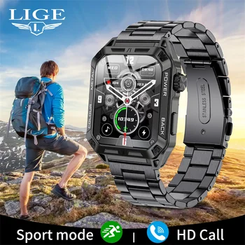 LIGE 2023 Мъжки Нови 1,91 инчов Смарт часовници Със Спортен Режим, Bluetooth Покана Водоустойчив Монитор Здравето на Външните Умни Часовници За iOS и Android Изображение