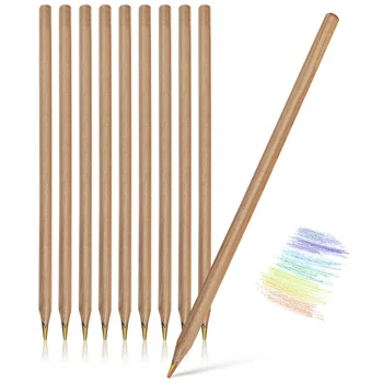 10 бр. с Преливащи се цветове моливи за рисуване, моливи, за да скицирате, аксесоари за деца, студенти Изображение