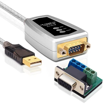 Тел 0,5 м, Промишлена Електрическа DB9, Серийната линия на предаване на сигнала, Адаптер USB към RS485/422, Високоскоростен кабел-конвертор Изображение
