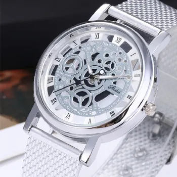 Модерни дамски часовници, Луксозни кристални военни Спортни ръчен часовник с пластмасова каишка и циферблат, Елегантно кръг Ежедневни Reloj Mujer Изображение
