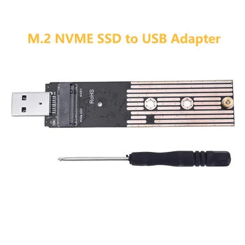 USB 3,1 10 Gbit/от Gen 2 За М. 2 NVME SSD Адаптер Преобразувател на твърдия диск NVME M2 в USB 3,1 Странично Карта Такса За Samsung Серия 970 960 Изображение