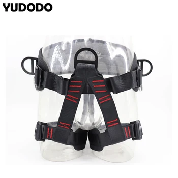 YUDODO Професионален колан за спортове на открито, Колан за Катерене, Поясная подкрепа, Сбруя за половината от тялото, Обзавеждане за оцеляване във въздуха Изображение