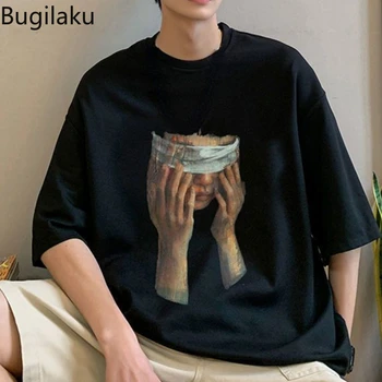 Модна тениска Bugilaku в ретро стил, идеална за лятна градинска дрехи Изображение