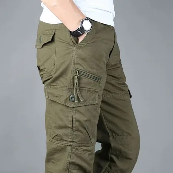 Мъжки пролетен анцуг, Панталони-карго, Попадат на случайни улични панталони с много джобове, Dr. прави панталони, Военни Тактически панталони Изображение