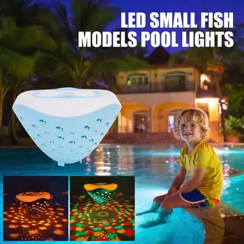 Плаващи светлини в басейна-Светещи Декоративни подводни осветителни тела за гореща вана Изображение