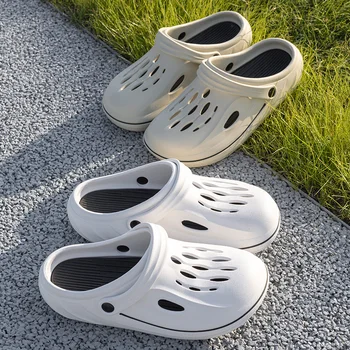 2023 Нови мъжки износоустойчиви спортни плажни модерни чехли Baotou от Croc, градинска дрехи, сандали за мъже Изображение
