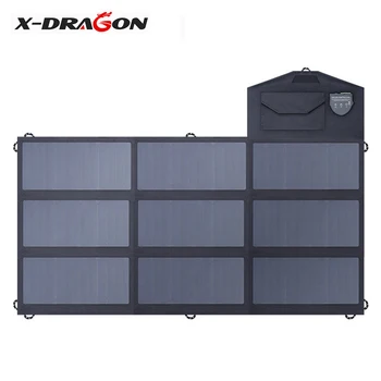 X-DRAGON Соларен панел 70 W Складное слънчево зарядно устройство, USB изход Мобилно зарядно устройство за слънчеви батерии за централа, бивакуване на открито Изображение
