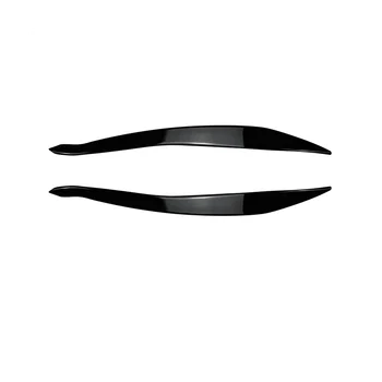 За 5 серия F10 F11 Късен етап 15-17 Лъскав черен капак отпред фарове Декоративна лента от Хастар за вежди Стикер Изображение