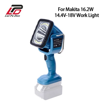 За Makita 16,2 W 14,4 v-18 В Работен Лампа li-ion Батерия за Преносим Външен led Фенерче С Двоен източник на Светлина на Вертикално Лампа Изображение