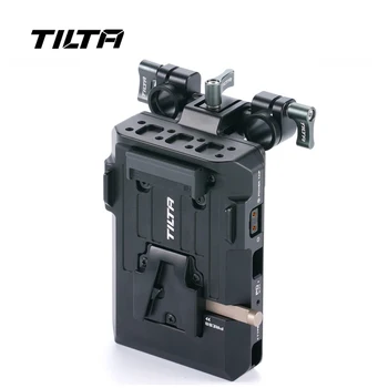 Акумулаторна плоча TILTA tiltaing Smart с V-образно затваряне - Черно TA-BTP3-V-B с пристанище PD 14,8 5 В USB-C с адаптер на прът 15 мм Изображение