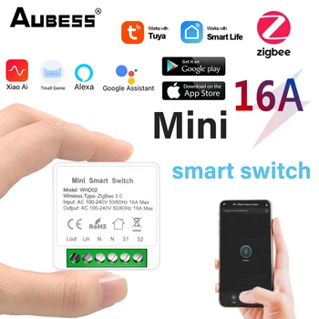 AUBESS Sasha Zigbee Smart Switch, Hub Портал Поддържа двустранно управление на Приложението за дистанционно управление с Алекса Google Home Smart Life резервни Части Изображение