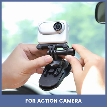 Авто козирка за Insta360 GO 3Camera, Държач за мобилен телефон, Въртящи се на 360 градуса за 360 X3/GoPro 11/Action 3/Action 4 Аксесоар Изображение