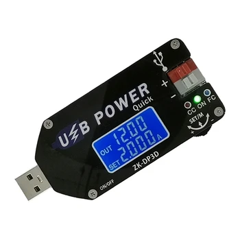 ЗК-DP3D-USB модул за захранване с ЦПУ, 1-30 В 2A 15 W, постоянно напрежение, ток, USB TYPE-C DC конвертор Изображение